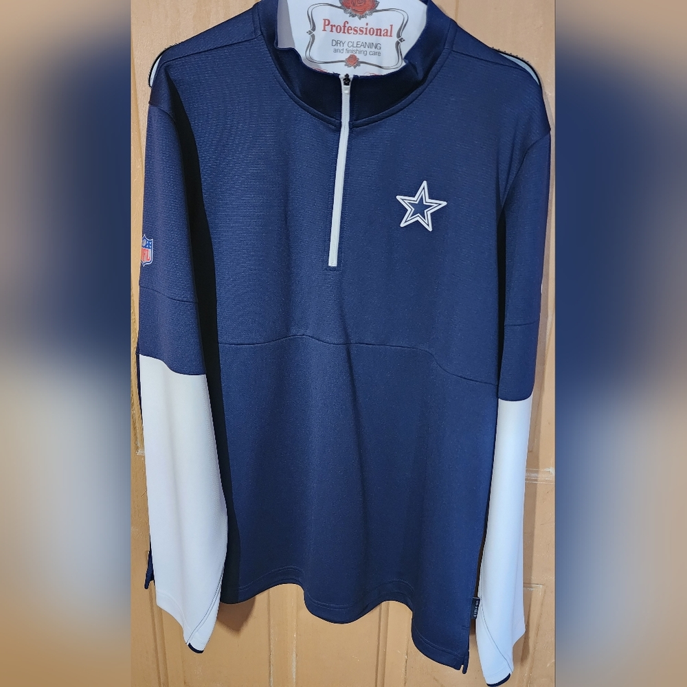 DALLAS COWBOYS NIKE DRIFIT HIGH QUALITY STITCHED ON FIELD LONG SLEEVE LARGE